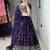 purple satin embroidered traditional lehenga choli
