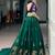 green crepe embroidered traditional lehenga choli with free size upto 44