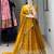 mustard satin embroidered traditional lehenga choli