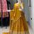 mustard satin embroidered traditional lehenga choli