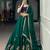 green crepe embroidered traditional lehenga choli with free size upto 44