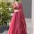 pink organza printed traditional lehenga choli with free size upto 42