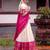 beige silk blend printed traditional lehenga choli