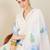Women Floral Printed Sequinned Linen Kurta with Trousers & Dupatta