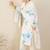 Women Floral Printed Sequinned Linen Kurta with Trousers & Dupatta