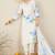 Women Floral Printed Sequinned Linen Kurta with Trousers & Dupatta
