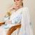 Women Floral Printed Sequinned Linen Kurta with Trousers & Dupatta