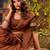 brown cotton silk printed traditional lehenga choli