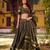 dark brown cotton silk printed traditional lehenga choli