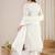 Women Floral Embroidered Chikankari Cotton Kurta with Trousers & With Dupatta