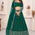 green georgette embroidered traditional lehenga choli