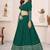 green georgette embroidered traditional lehenga choli