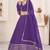 purple georgette embroidered traditional lehenga choli