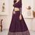 wine georgette embroidered traditional lehenga choli