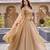 beige silk blend plain traditional lehenga choli