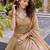 beige silk blend plain traditional lehenga choli