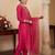 Women Floral Embroidered Thread Work Kurta with Trousers & With Dupatta