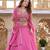 pink silk blend plain traditional lehenga choli