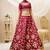 red art silk embroidered traditional lehenga choli