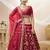 red art silk embroidered traditional lehenga choli