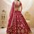 red art silk embroidered traditional lehenga choli