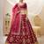 red art silk embroidered traditional lehenga choli