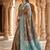 Grey soft banarasi silk saree with zari weaving meenakari design