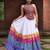 white rayon printed traditional lehenga choli with free size upto 42