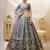 grey art silk embroidered traditional lehenga choli