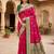 Pink soft banarasi silk saree with zari weaving meenakari design