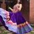 purple rayon printed traditional lehenga choli with free size upto 42