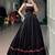 black cotton silk handmade traditional lehenga choli with free size upto 42