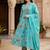 Women Floral Printed Beads and Stones Cotton Kurta with Trousers & With Dupatta