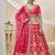 rani pink art silk embroidered traditional lehenga choli