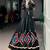 black silk blend embroidered traditional lehenga choli with free size upto 42