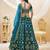 blue art silk embroidered traditional lehenga choli