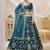 blue art silk embroidered traditional lehenga choli