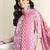 Women Floral Printed Cotton Kurta with Trousers & With Dupatta