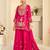 Ranipink silk blend with hand work with real mirror kurta palazzo with dupatta
