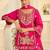 Ranipink silk blend with hand work with real mirror kurta palazzo with dupatta