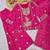 Ranipink silk blend with hand work with real mirror kurta palazzo with dupatta