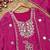 Ranipink silk blend with hand work with real mirror kurta palazzo with dupatta
