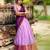 lavender cotton silk woven traditional lehenga choli with free size upto 42
