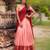 peach cotton silk woven traditional lehenga choli with free size upto 42