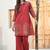 Women Floral Embroidered Thread Work Cotton Kurta with Trousers