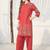 Women Floral Embroidered Thread Work Cotton Kurta with Trousers