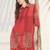 Women Floral Embroidered Thread Work Cotton Kurta with Trousers