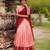 peach cotton silk woven traditional lehenga choli with free size upto 42