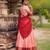 peach cotton silk woven traditional lehenga choli with free size upto 42
