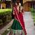 multicolor silk blend printed traditional lehenga choli with free size upto 42